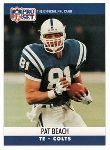 Pat Beach - Indianapolis Colts (NFL Football Card) 1990 Pro Set # 520 Mint