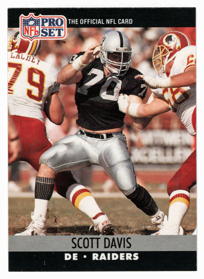 Scott Davis - Los Angeles Raiders (NFL Football Card) 1990 Pro Set # 542 Mint