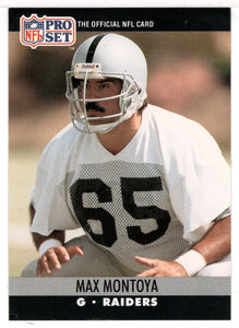 Max Montoya - Los Angeles Raiders (NFL Football Card) 1990 Pro Set # 547 Mint