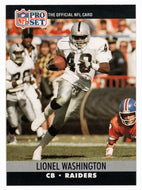 Lionel Washington - Los Angeles Raiders (NFL Football Card) 1990 Pro Set # 549 Mint