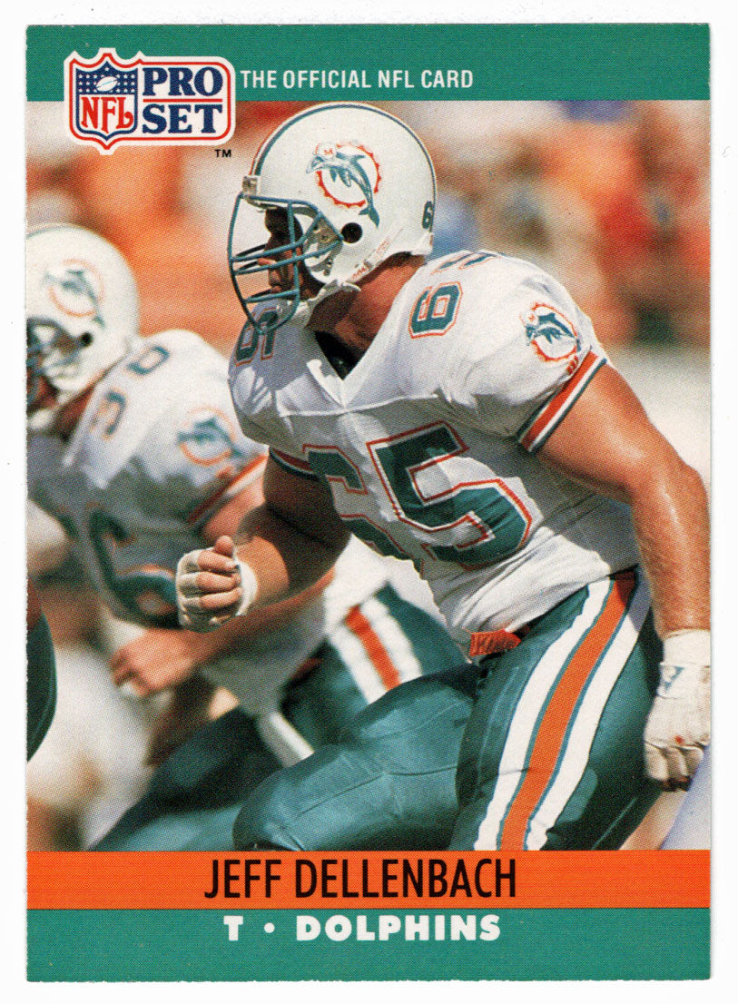 Jeff Dellenbach RC - Miami Dolphins (NFL Football Card) 1990 Pro Set # 558 Mint