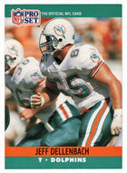 Jeff Dellenbach RC - Miami Dolphins (NFL Football Card) 1990 Pro Set # 558 Mint