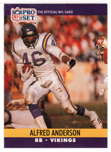 Alfred Anderson - Minnesota Vikings (NFL Football Card) 1990 Pro Set # 565 Mint