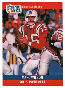 Marc Wilson - New England Patriots (NFL Football Card) 1990 Pro Set # 584 Mint