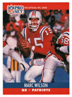 Marc Wilson - New England Patriots (NFL Football Card) 1990 Pro Set # 584 Mint