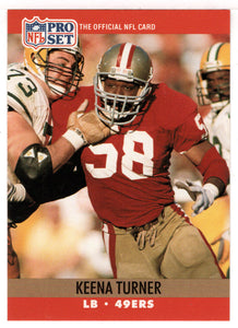Keena Turner - San Francisco 49ers (NFL Football Card) 1990 Pro Set # 637 Mint