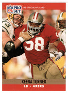 Keena Turner - San Francisco 49ers (NFL Football Card) 1990 Pro Set # 637 Mint