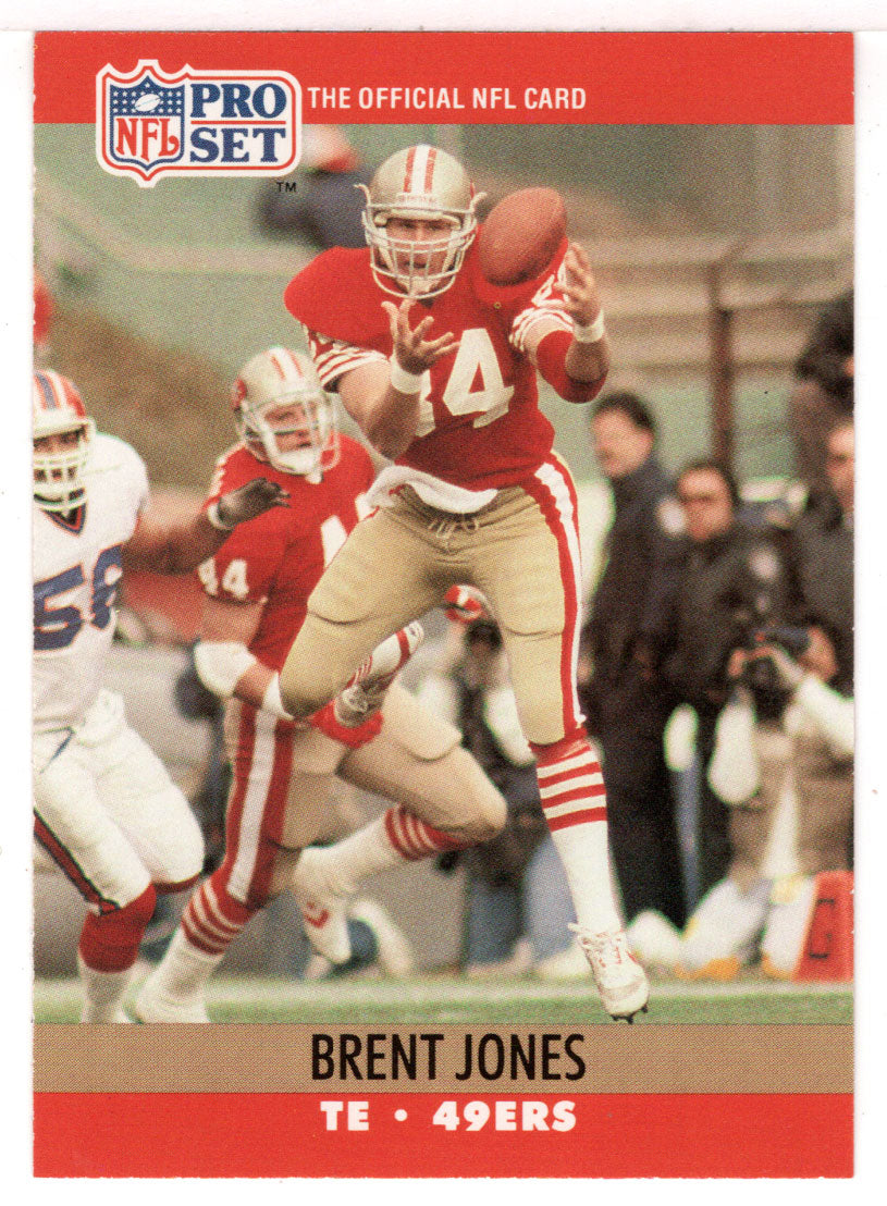 Brent Jones RC - San Francisco 49ers (NFL Football Card) 1990 Pro Set # 639 Mint