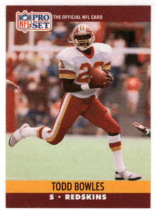 Todd Bowles RC - Washington Redskins (NFL Football Card) 1990 Pro Set # 661 Mint
