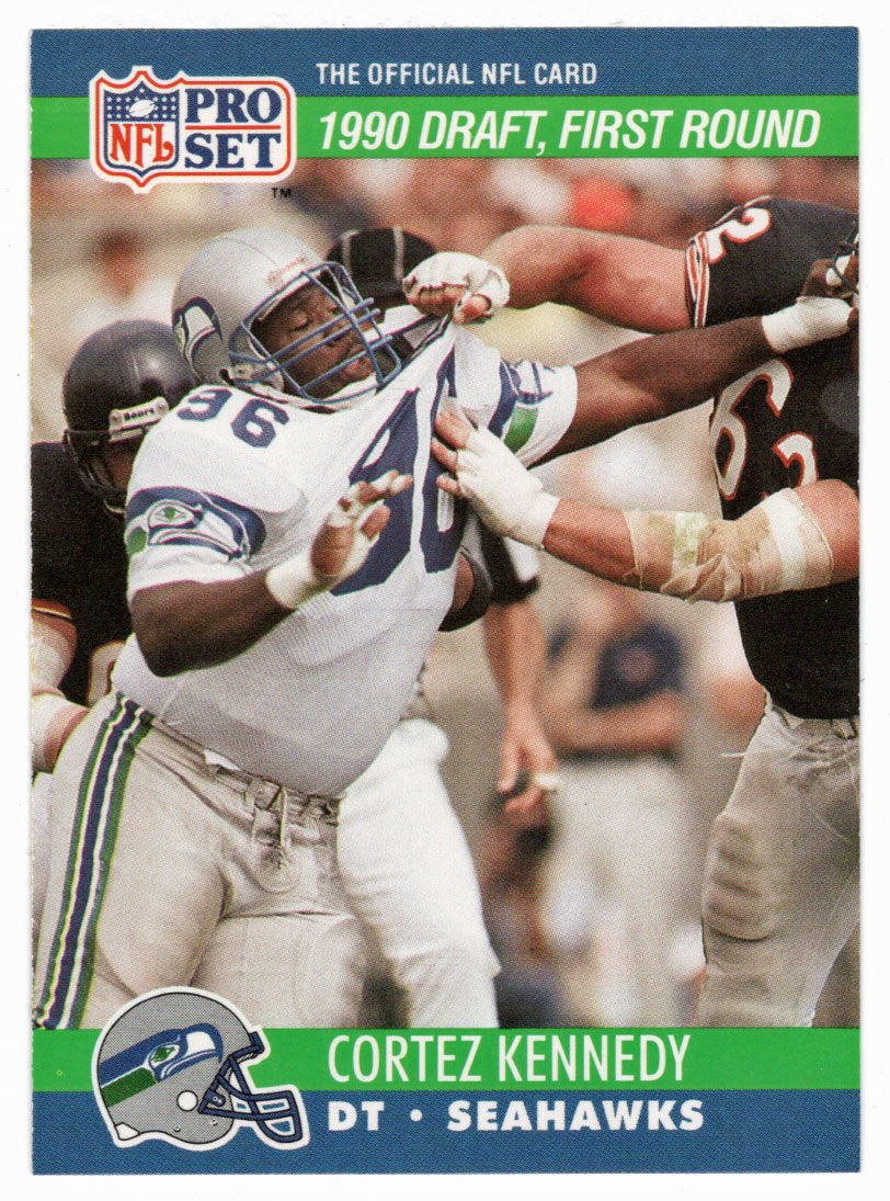 Cortez Kennedy RC - Seattle Seahawks - Draft Pick (NFL Football Card) 1990 Pro Set # 671 Mint