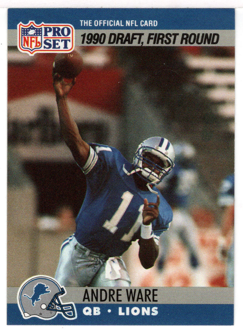 Andre Ware - Detroit Lions - Draft Pick (NFL Football Card) 1990 Pro Set # 675 Mint