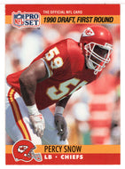Percy Snow RC - Kansas City Chiefs - Draft Pick (NFL Football Card) 1990 Pro Set # 681 Mint