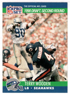 Terry Wooden RC - Seattle Seahawks - Draft Pick (NFL Football Card) 1990 Pro Set # 698 Mint