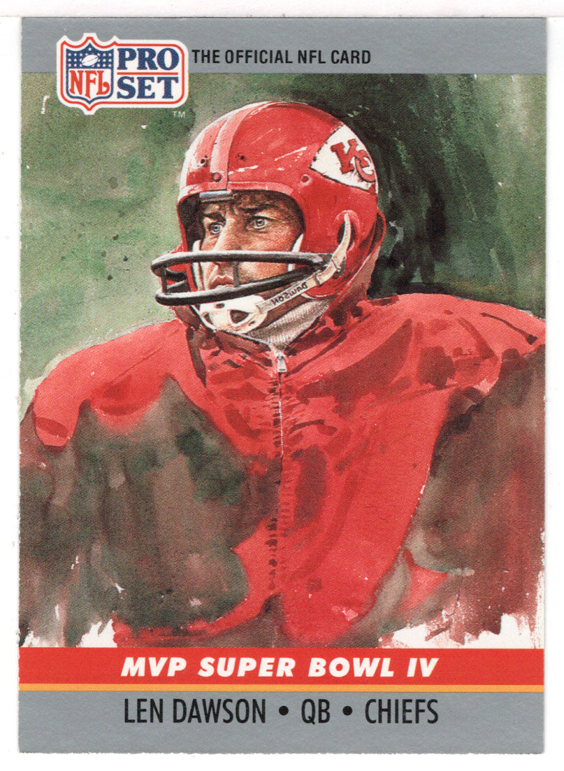 Len Dawson - Kansas City Chiefs - MVP (NFL Football Card) 1990 Pro Set # 4 Mint