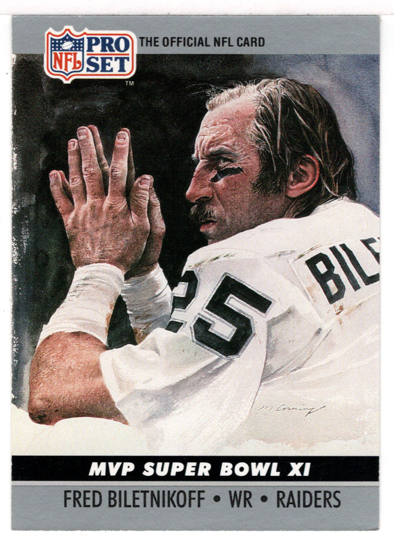 Fred Biletnikoff - Oakland Raiders - MVP (NFL Football Card) 1990 Pro Set # 11 Mint