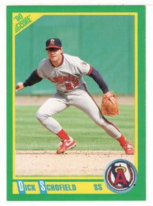 Dick Schofield - California Angels (MLB Baseball Card) 1990 Score # 44 Mint