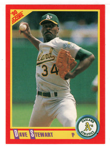 Dave Stewart - Oakland Athletics (MLB Baseball Card) 1990 Score # 410 Mint