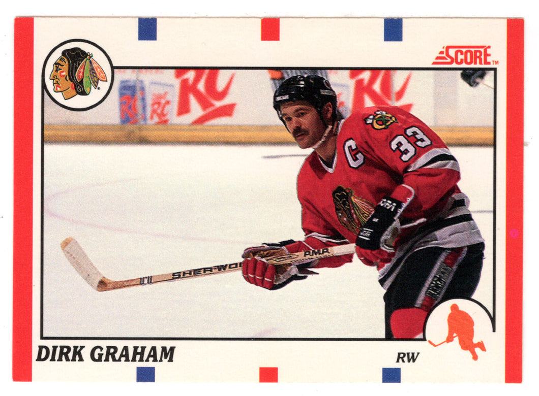 Dirk Graham - Chicago Blackhawks (NHL Hockey Card) 1990-91 Score Canadian Bilingual # 17 Mint