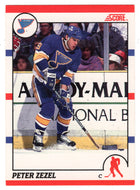 Peter Zezel - St. Louis Blues (NHL Hockey Card) 1990-91 Score Canadian Bilingual # 24 Mint