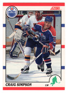 Craig Simpson - Edmonton Oilers (NHL Hockey Card) 1990-91 Score Canadian Bilingual # 58 Mint