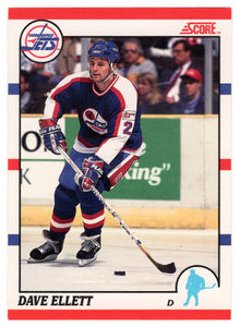 Dave Ellett - Winnipeg Jets (NHL Hockey Card) 1990-91 Score Canadian Bilingual # 65 Mint