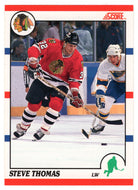 Steve Thomas - Chicago Blackhawks (NHL Hockey Card) 1990-91 Score Canadian Bilingual # 66 Mint