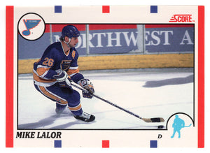 Mike Lalor RC - St. Louis Blues (NHL Hockey Card) 1990-91 Score Canadian Bilingual # 67 Mint