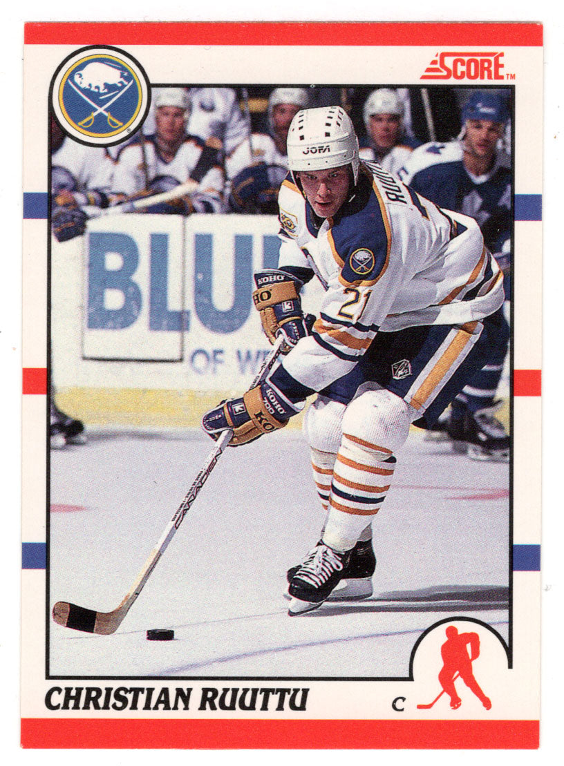 Christian Ruuttu - Buffalo Sabres (NHL Hockey Card) 1990-91 Score Canadian Bilingual # 77 Mint