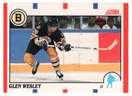 Glen Wesley - Boston Bruins (NHL Hockey Card) 1990-91 Score Canadian Bilingual # 97 Mint