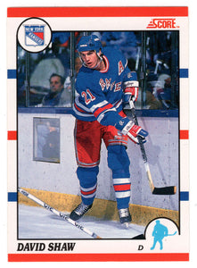David Shaw - New York Rangers (NHL Hockey Card) 1990-91 Score # 98 Mint