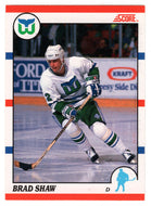 Brad Shaw RC - Hartford Whalers (NHL Hockey Card) 1990-91 Score Canadian Bilingual # 99 Mint