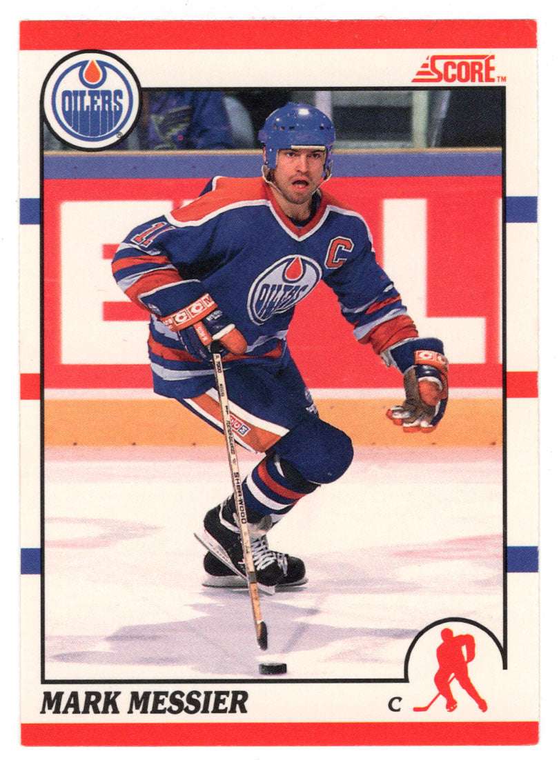 Mark Messier - Edmonton Oilers (NHL Hockey Card) 1990-91 Score Canadian Bilingual # 100 Mint