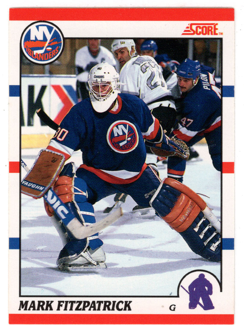 Mark Fitzpatrick RC - New York Islanders (NHL Hockey Card) 1990-91 Score Canadian Bilingual # 102 Mint