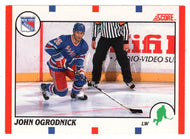 John Ogrodnick - New York Rangers (NHL Hockey Card) 1990-91 Score Canadian Bilingual # 113 Mint