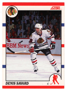 Denis Savard - Chicago Blackhawks (NHL Hockey Card) 1990-91 Score Canadian Bilingual # 125 Mint