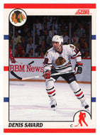 Denis Savard - Chicago Blackhawks (NHL Hockey Card) 1990-91 Score # 125 Mint