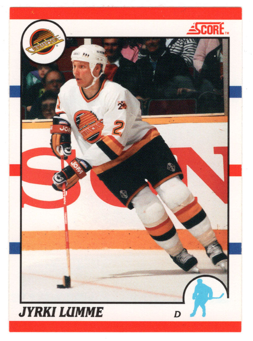 Jyrki Lumme RC - Vancouver Canucks (NHL Hockey Card) 1990-91 Score Canadian Bilingual # 132 Mint