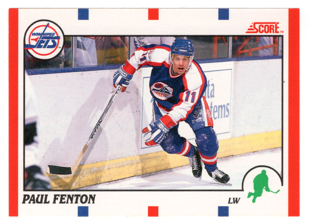Paul Fenton - Winnipeg Jets (NHL Hockey Card) 1990-91 Score # 156 Mint
