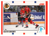 Keith Brown - Chicago Blackhawks (NHL Hockey Card) 1990-91 Score Canadian Bilingual # 161 Mint