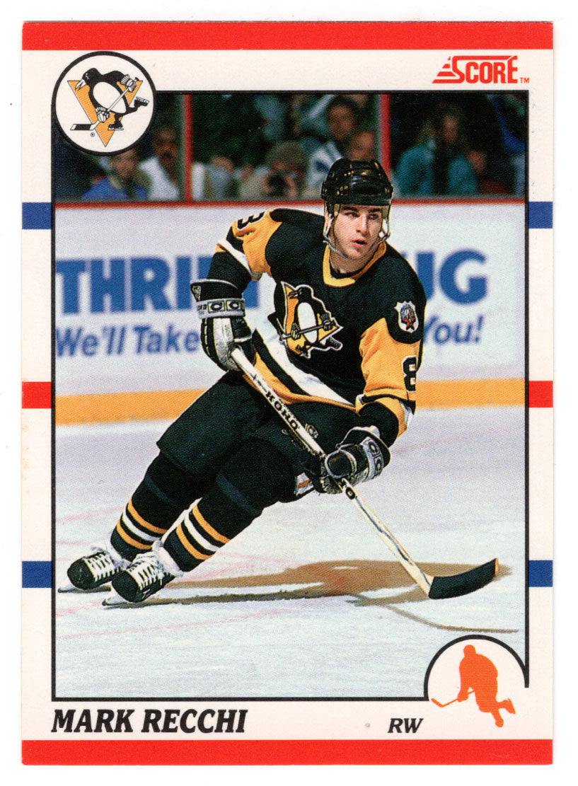 Mark Recchi RC - Pittsburgh Penguins (NHL Hockey Card) 1990-91 Score Canadian Bilingual # 186 Mint