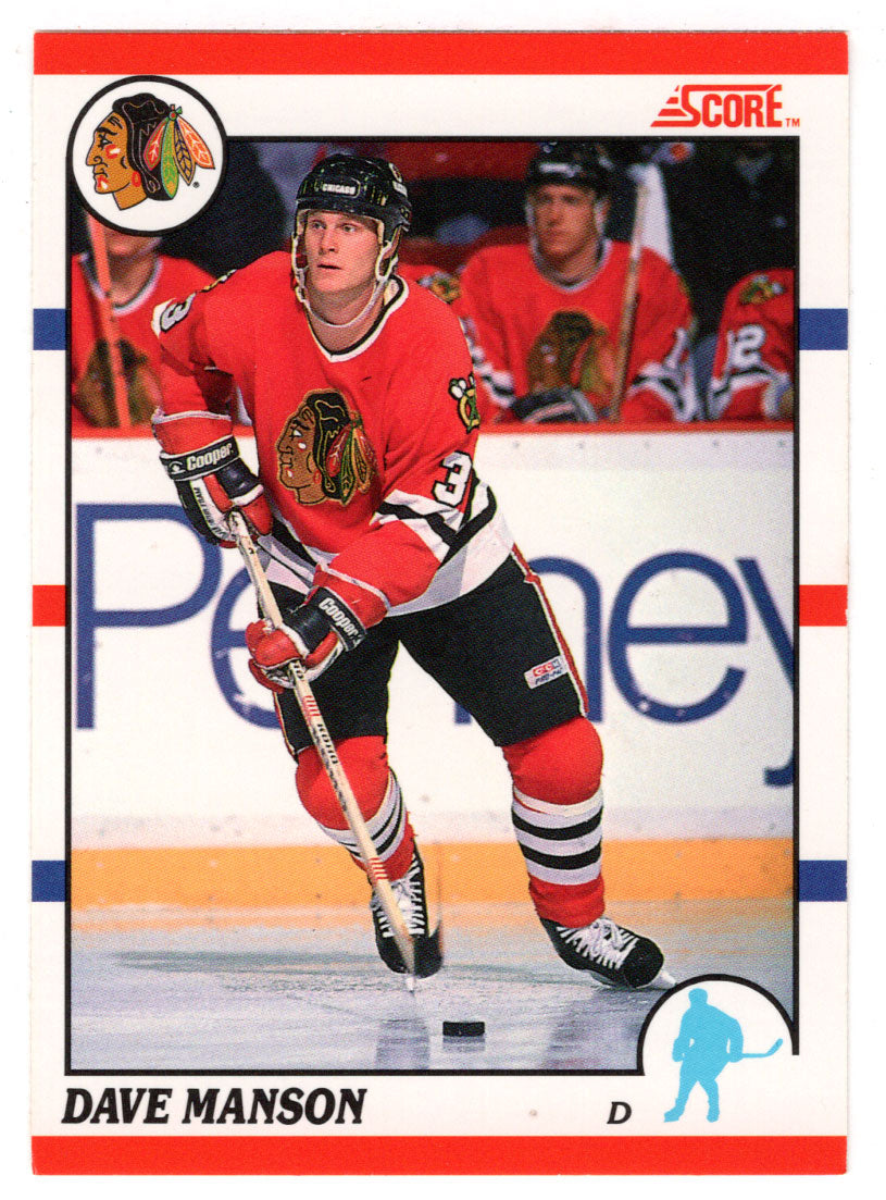 Dave Manson - Chicago Blackhawks (NHL Hockey Card) 1990-91 Score Canadian Bilingual # 193 Mint