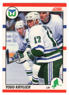 Todd Krygier RC - Hartford Whalers (NHL Hockey Card) 1990-91 Score Canadian Bilingual # 237 Mint