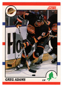 Greg Adams - Vancouver Canucks (NHL Hockey Card) 1990-91 Score Canadian Bilingual # 240 Mint