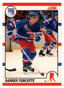 Darren Turcotte RC - New York Rangers (NHL Hockey Card) 1990-91 Score Canadian Bilingual # 241 Mint