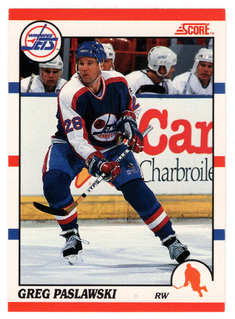 Greg Paslawski - Winnipeg Jets (NHL Hockey Card) 1990-91 Score # 249 Mint