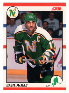 Basil McRae - Minnesota North Stars (NHL Hockey Card) 1990-91 Score Canadian Bilingual # 261 Mint