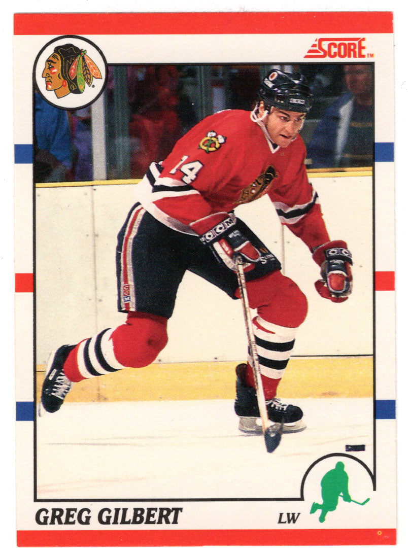 Greg Gilbert - Chicago Blackhawks (NHL Hockey Card) 1990-91 Score Canadian Bilingual # 264 Mint