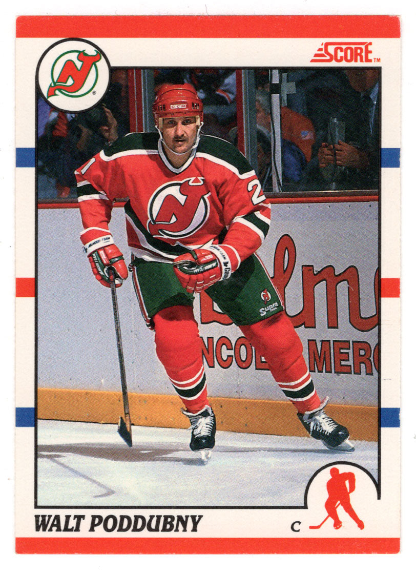Walt Poddubny - New Jersey Devils (NHL Hockey Card) 1990-91 Score Canadian Bilingual # 278 Mint