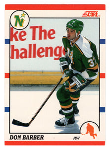 Don Barber RC - Minnesota North Stars (NHL Hockey Card) 1990-91 Score Canadian Bilingual # 284 Mint