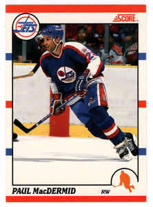 Paul MacDermid - Winnipeg Jets (NHL Hockey Card) 1990-91 Score Canadian Bilingual # 296 Mint